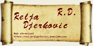 Relja Đerković vizit kartica